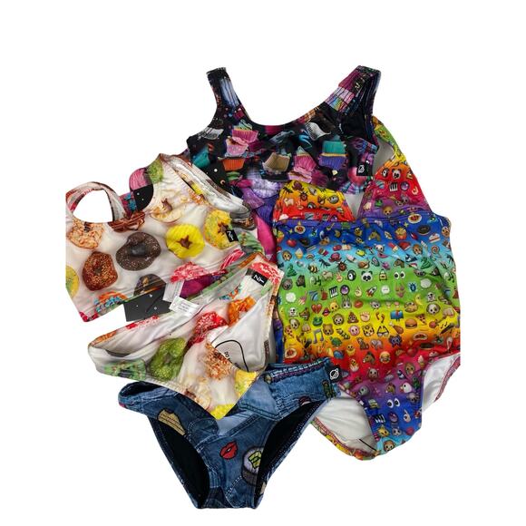 Terez Size 2 Baby Girl Swimsuit 6 Piece Bundle  All NEW - Picture 7 of 7